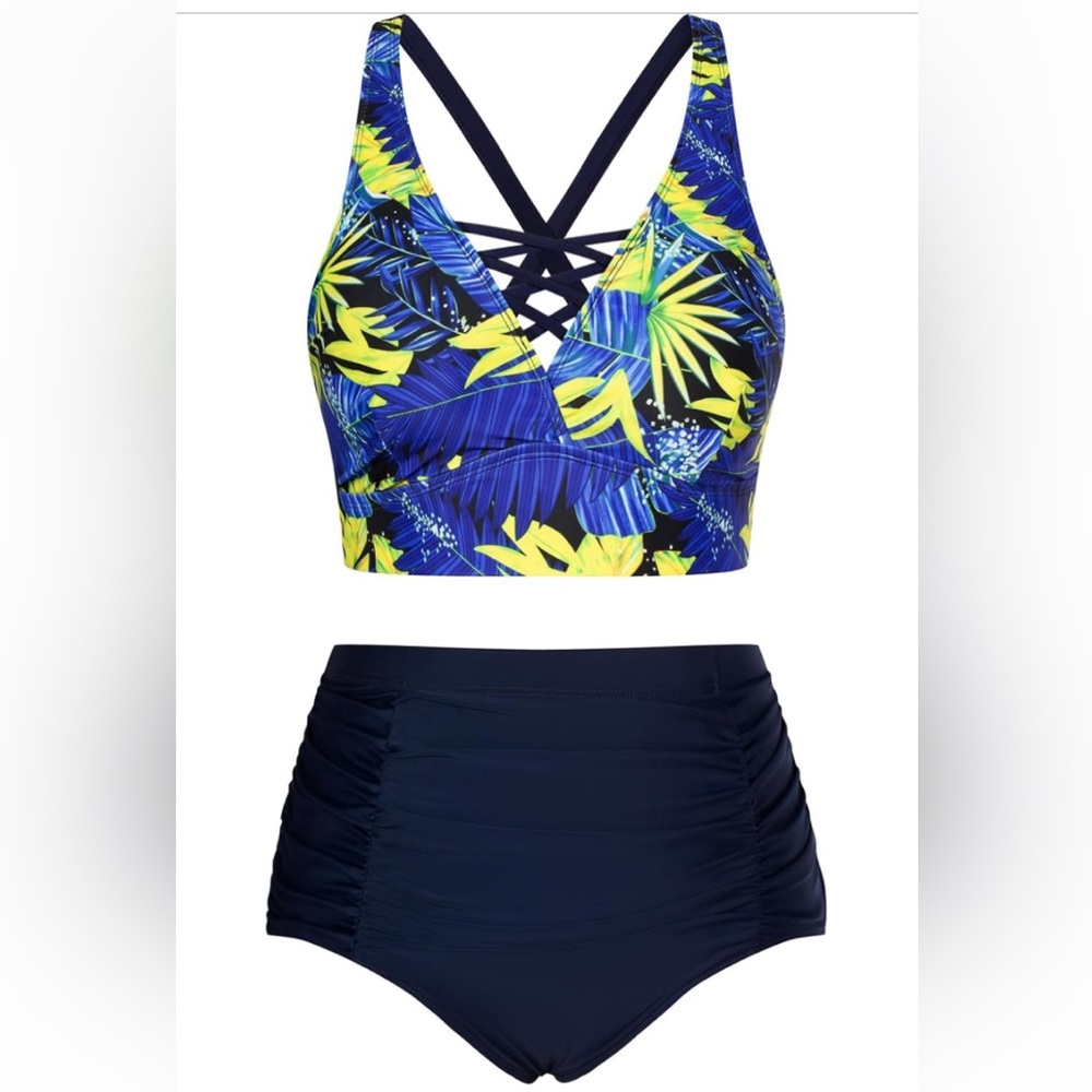 NWT Hanna Nikole Plus Size Tummy Control Bikini